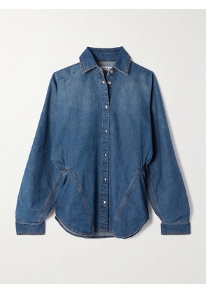 Alaïa - Gathered Denim Shirt - Blue - FR 34,FR 36,FR 38,FR 40,FR 42