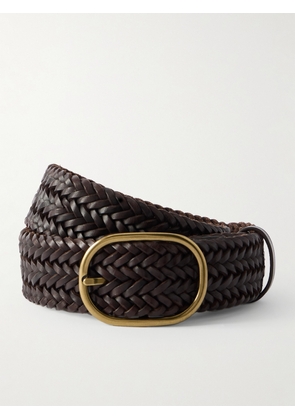 Dragon Diffusion - Woven Leather Belt - Brown - 65,70,75,80,85,90,95
