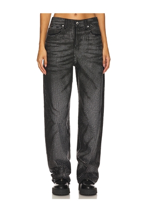 Alexander Wang Balloon Jean All Over Distressed Crystal in Black. Size 24. Also in 26.