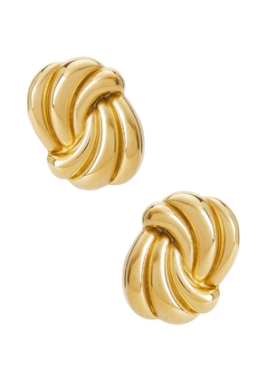 Amber Sceats River Earrings in Metallic Gold.