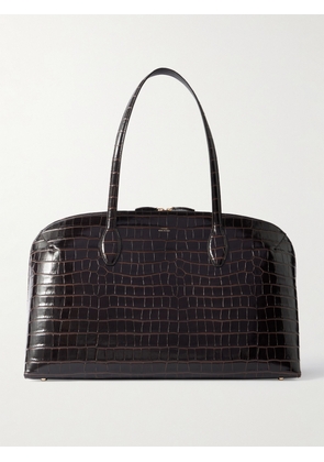 TOTEME - Croc-effect Leather Tote - Brown - One size
