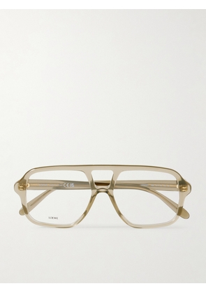 Loewe - Aviator-style Acetate Optical Glasses - Green - One size