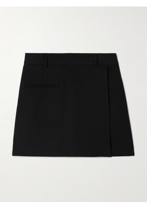 Rebecca Vallance - Finley Wrap-effect Cady Shorts - Black - UK 4,UK 6,UK 8,UK 10,UK 12,UK 14