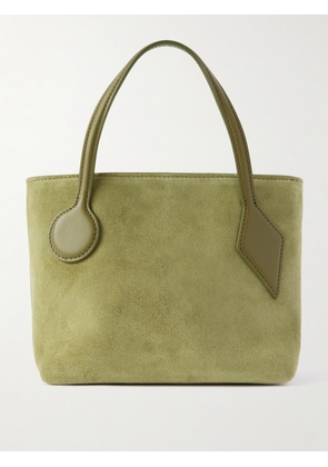 Liffner - Sprout Micro Leather-trimmed Suede Tote - Green - One size