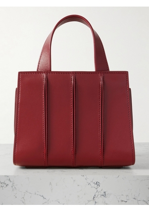 Max Mara - Whitney Bag 3 Micro Pleated Leather Tote - Burgundy - One size
