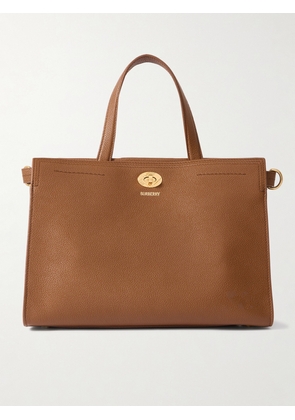 Burberry - Textured-leather Tote - Brown - One size