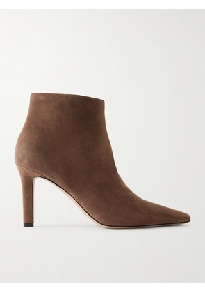 The Row - Carla Suede Ankle Boots - Brown - IT36,IT36.5,IT37,IT37.5,IT38,IT38.5,IT39,IT39.5,IT40,IT41,IT42