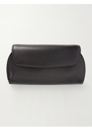 The Row - Curved Leather Clutch - Black - One size