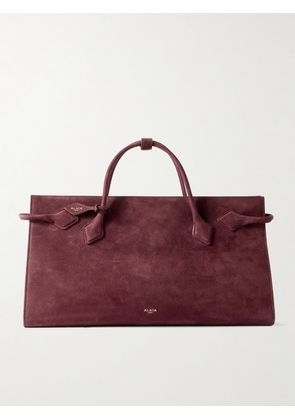 Alaïa - East West Nubuck Tote - Burgundy - One size