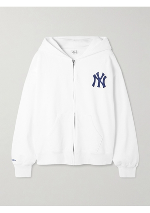 Sporty & Rich - + '47 And New York Yankees Appliquéd Cotton-jersey Hoodie - White - x small,small,medium,large,x large