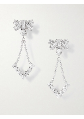 Alessandra Rich - Silver-tone Crystal Clip Earrings - One size