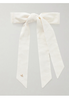 Vivienne Westwood - Julia Bow-detailed Embellished Twill Hair Clip - White - One size