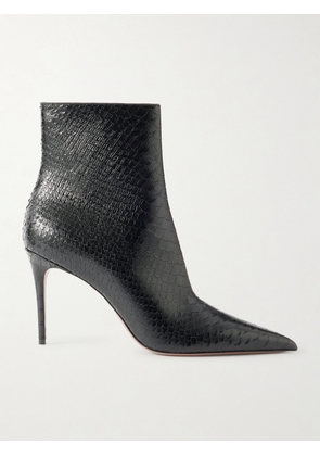 Paris Texas - Vera Snake-effect Leather Ankle Boots - Black - IT36,IT36.5,IT37,IT37.5,IT38,IT38.5,IT39,IT39.5,IT40,IT40.5,IT41,IT41.5,IT42