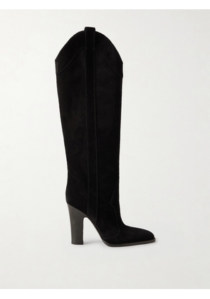 Paris Texas - Lavinia Suede Knee Boots - Black - IT35,IT35.5,IT36,IT36.5,IT37,IT37.5,IT38,IT38.5,IT39,IT39.5,IT40,IT40.5,IT41,IT41.5,IT42