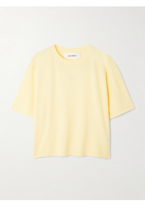 LISA YANG - Rubie Cotton And Cashmere-blend T-shirt - Yellow - 0,1,2