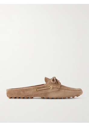 Tod's - Gommino Bow-detailed Suede Mules - Brown - IT36,IT36.5,IT37,IT37.5,IT38,IT38.5,IT39,IT39.5,IT40,IT40.5,IT41,IT41.5,IT42