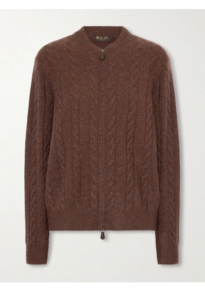 Loro Piana - Cedar Cable-knit Cashmere Cardigan - Brown - IT36,IT38,IT40,IT42,IT44,IT46,IT48