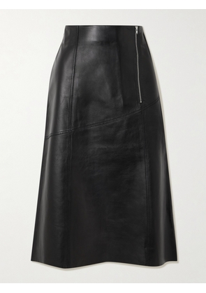 Victoria Beckham - Paneled Leather Midi Skirt - Black - UK 4,UK 6,UK 8,UK 10,UK 12,UK 14