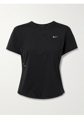 Nike - Swift Mesh-trimnmed Dri-fit T-shirt - Black - x small,small,medium,large,x large