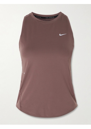 Nike - Swift Mesh-paneled Dri-fit Running Tank - Purple - x small,small,medium,large,x large