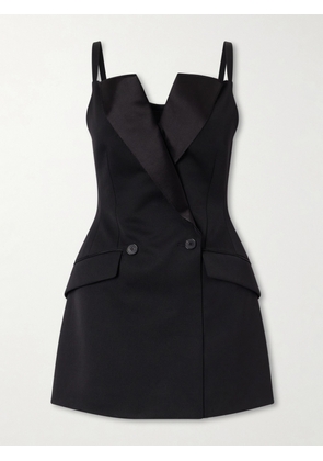 Givenchy - Grain De Poudre Wool Mini Dress - Black - FR 34,FR 36,FR 38,FR 40,FR 42