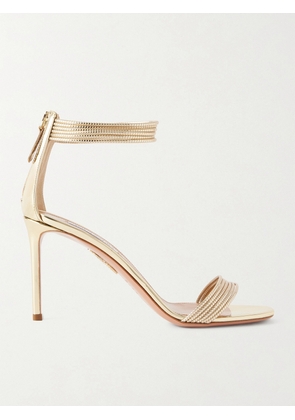 Aquazzura - Sway 85 Metallic Sandals - Gold - IT36,IT36.5,IT37,IT37.5,IT38,IT38.5,IT39,IT39.5,IT40,IT40.5,IT41,IT41.5,IT42