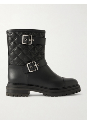 Aquazzura - Liam Buckled Quilted Leather Ankle Boots - Black - IT36,IT36.5,IT37,IT37.5,IT38,IT38.5,IT39,IT39.5,IT40,IT40.5,IT41,IT41.5,IT42