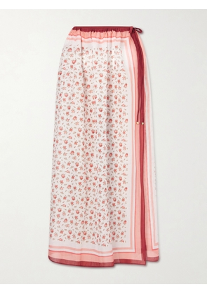 Dolce & Gabbana - Floral-print Cotton-voile Coverup - White - One size