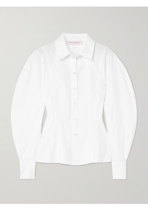 Carolina Herrera - Cotton-blend Poplin Shirt - White - US0,US2,US4,US6,US8,US10,US12
