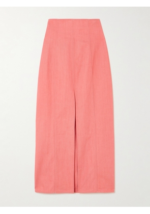 Carolina Herrera - Denim Midi Skirt - Orange - US0,US2,US4,US6,US8,US10