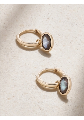 By Pariah - Orbit 14-karat Recycled Gold Sapphire Hoop Earrings - Blue - One size