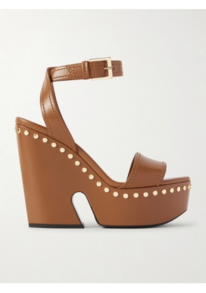 Givenchy - Studded Leather Platform Sandals - Brown - IT36,IT37,IT38,IT39,IT40,IT41
