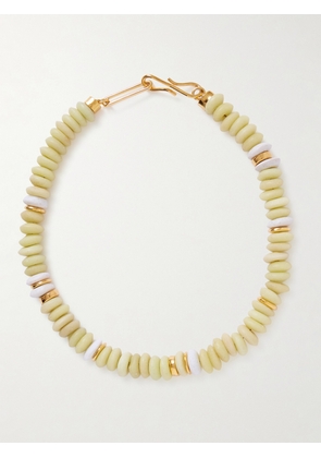 Lizzie Fortunato - Laguna Gold-plated Beaded Necklace - Yellow - One size