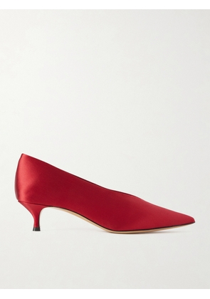 Le Monde Béryl - Babouche Satin Pumps - Red - IT35,IT35.5,IT36,IT36.5,IT37,IT37.5,IT38,IT38.5,IT39,IT39.5,IT40,IT40.5,IT41,IT41.5,IT42
