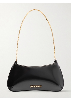 Jacquemus - Le Petit Bisou Polished-leather Shoulder Bag - Black - One size