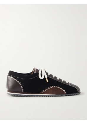 Wales Bonner - Paris Suede-trimmed Leather And Canvas Sneakers - Black - IT36,IT37,IT38,IT39,IT40,IT41,IT42