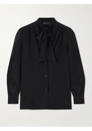Nili Lotan - Colt Pussy-bow Silk Crepe De Chine Blouse - Black - x small,small,medium,large,x large