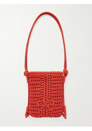 Anya Hindmarch - Neeson Woven Leather Shoulder Bag - Red - One size