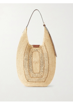 Anya Hindmarch - Bow Leather-trimmed Raffia Tote - Neutrals - One size