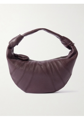 LEMAIRE - Croissant Medium Paneled Textured-leather Shoulder Bag - Burgundy - One size