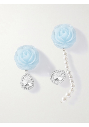 Magda Butrym - Silver-tone, Faux Pearl, Resin And Crystal Earrings - One size