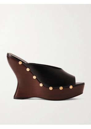 Magda Butrym - Studded Leather Wedge Mules - Black - IT35,IT36,IT37,IT38,IT39,IT40,IT41