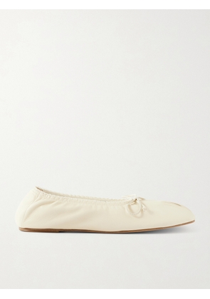 Magda Butrym - Bow-detailed Leather Ballet Flats - Cream - IT36,IT37,IT38,IT39,IT40,IT41