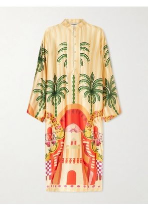 Cristiano Marcheli - Fiorenza Printed Silk-satin Kaftan - Multi - x small,small,medium,large,x large