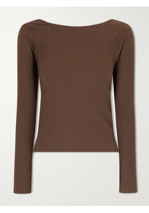 lululemon - Ribbed Scoop-back Yoga Long-sleeve Shirt - Brown - xx small,x small,small,medium,large,x large