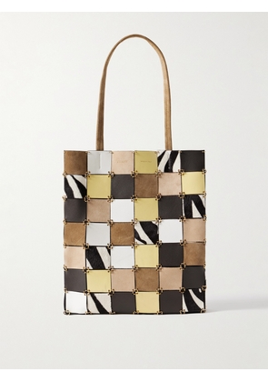 KHAITE - Emma Embellished Paneled Leather, Calf Hair And Suede Tote - Multi - One size