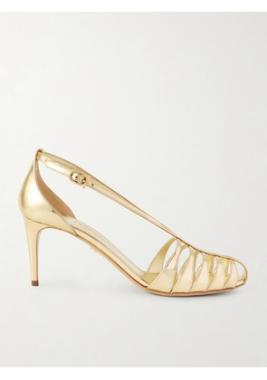 Ferragamo - Lilie Metallic-leather Sandals - Gold - US6,US7,US7.5,US8,US8.5,US9,US9.5,US10,US11