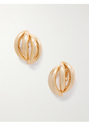 Jennifer Fisher - Abstract Line Gold-plated Clip Earrings - One size