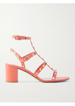 Valentino Garavani - Rockstud 60 Leather Sandals - Orange - IT35,IT36,IT36.5,IT37,IT37.5,IT38,IT38.5,IT39,IT39.5,IT40,IT41,IT42
