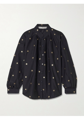 ALIX OF BOHEMIA - Kiki Celestial Night Printed Cotton And Silk-blend Shirt - Black - x small,small,medium,large,x large